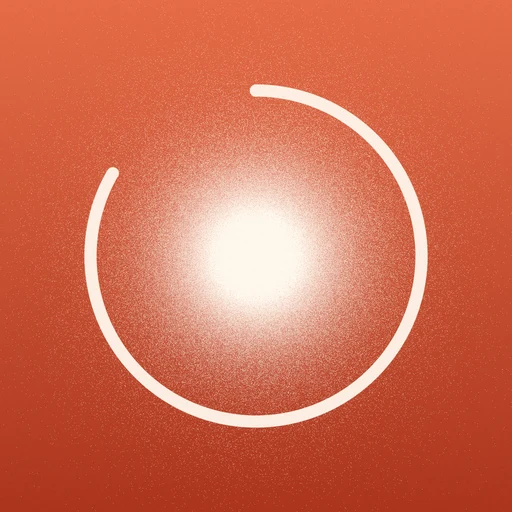 The Become app icon: a soft light inside an open ring.